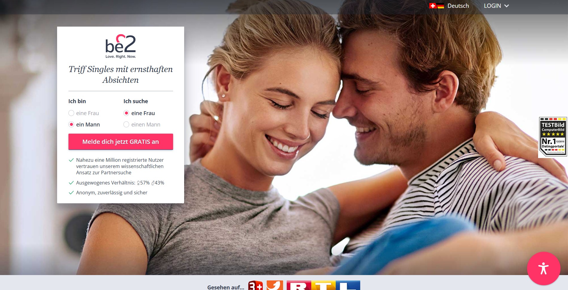 Be2 Schweiz - Seriöse Dating-Plattform